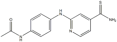 N-(4-{[4-(aminocarbonothioyl)pyridin-2-yl]amino}phenyl)acetamide Structure