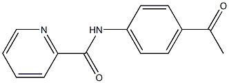 N-(4-acetylphenyl)pyridine-2-carboxamide,,结构式