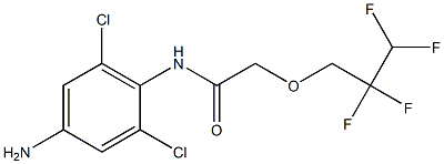 N-(4-amino-2,6-dichlorophenyl)-2-(2,2,3,3-tetrafluoropropoxy)acetamide,,结构式