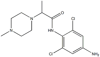 N-(4-amino-2,6-dichlorophenyl)-2-(4-methylpiperazin-1-yl)propanamide,,结构式