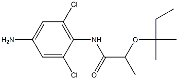 N-(4-amino-2,6-dichlorophenyl)-2-[(2-methylbutan-2-yl)oxy]propanamide 化学構造式