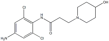 N-(4-amino-2,6-dichlorophenyl)-3-(4-hydroxypiperidin-1-yl)propanamide 结构式