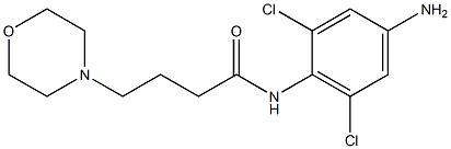 N-(4-amino-2,6-dichlorophenyl)-4-(morpholin-4-yl)butanamide 化学構造式
