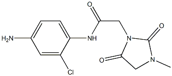 N-(4-amino-2-chlorophenyl)-2-(3-methyl-2,5-dioxoimidazolidin-1-yl)acetamide Struktur