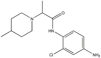 N-(4-amino-2-chlorophenyl)-2-(4-methylpiperidin-1-yl)propanamide 化学構造式