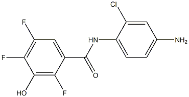 N-(4-amino-2-chlorophenyl)-2,4,5-trifluoro-3-hydroxybenzamide Struktur