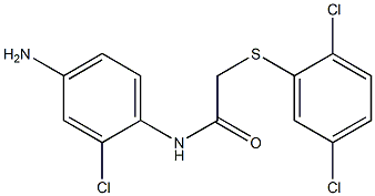 N-(4-amino-2-chlorophenyl)-2-[(2,5-dichlorophenyl)sulfanyl]acetamide 化学構造式