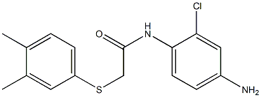 N-(4-amino-2-chlorophenyl)-2-[(3,4-dimethylphenyl)sulfanyl]acetamide Struktur