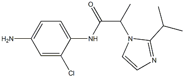 N-(4-amino-2-chlorophenyl)-2-[2-(propan-2-yl)-1H-imidazol-1-yl]propanamide Structure
