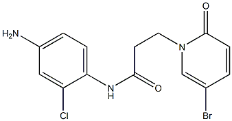 N-(4-amino-2-chlorophenyl)-3-(5-bromo-2-oxo-1,2-dihydropyridin-1-yl)propanamide Structure