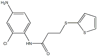 N-(4-amino-2-chlorophenyl)-3-(thiophen-2-ylsulfanyl)propanamide 化学構造式