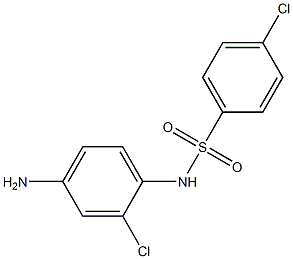 N-(4-amino-2-chlorophenyl)-4-chlorobenzene-1-sulfonamide 化学構造式