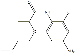 N-(4-amino-2-methoxyphenyl)-2-(2-methoxyethoxy)propanamide 结构式