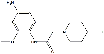 N-(4-amino-2-methoxyphenyl)-2-(4-hydroxypiperidin-1-yl)acetamide 结构式