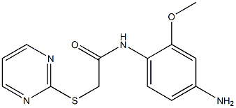 N-(4-amino-2-methoxyphenyl)-2-(pyrimidin-2-ylsulfanyl)acetamide Struktur