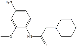 N-(4-amino-2-methoxyphenyl)-2-(thiomorpholin-4-yl)acetamide 化学構造式