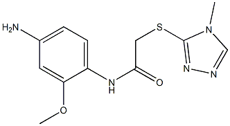 N-(4-amino-2-methoxyphenyl)-2-[(4-methyl-4H-1,2,4-triazol-3-yl)sulfanyl]acetamide 结构式
