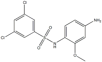 N-(4-amino-2-methoxyphenyl)-3,5-dichlorobenzene-1-sulfonamide 结构式