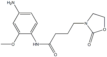 N-(4-amino-2-methoxyphenyl)-4-(2-oxo-1,3-oxazolidin-3-yl)butanamide,,结构式