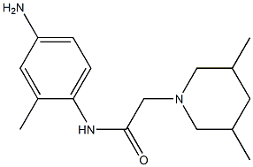 N-(4-amino-2-methylphenyl)-2-(3,5-dimethylpiperidin-1-yl)acetamide 化学構造式