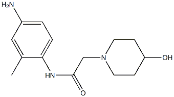 N-(4-amino-2-methylphenyl)-2-(4-hydroxypiperidin-1-yl)acetamide Struktur