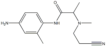 N-(4-amino-2-methylphenyl)-2-[(2-cyanoethyl)(methyl)amino]propanamide Structure