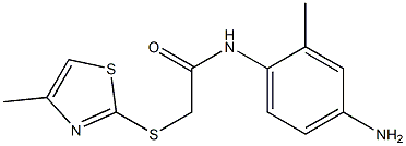 N-(4-amino-2-methylphenyl)-2-[(4-methyl-1,3-thiazol-2-yl)sulfanyl]acetamide Structure