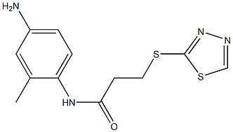 N-(4-amino-2-methylphenyl)-3-(1,3,4-thiadiazol-2-ylsulfanyl)propanamide Structure