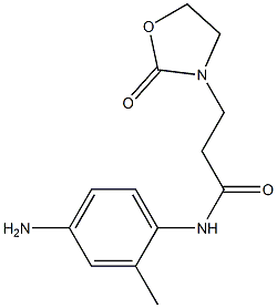 N-(4-amino-2-methylphenyl)-3-(2-oxo-1,3-oxazolidin-3-yl)propanamide,,结构式