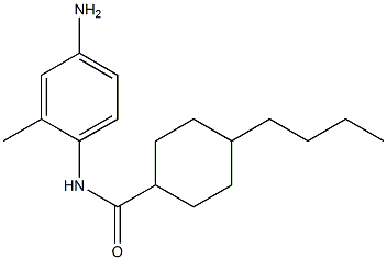 N-(4-amino-2-methylphenyl)-4-butylcyclohexane-1-carboxamide,,结构式