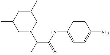 N-(4-aminophenyl)-2-(3,5-dimethylpiperidin-1-yl)propanamide,,结构式