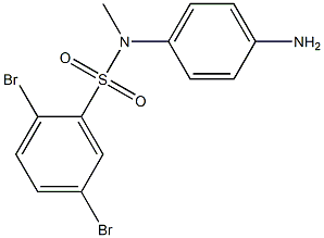N-(4-aminophenyl)-2,5-dibromo-N-methylbenzene-1-sulfonamide Struktur