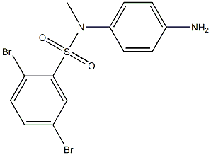 N-(4-aminophenyl)-2,5-dibromo-N-methylbenzene-1-sulfonamide 结构式