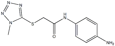 N-(4-aminophenyl)-2-[(1-methyl-1H-1,2,3,4-tetrazol-5-yl)sulfanyl]acetamide,,结构式