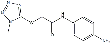 N-(4-aminophenyl)-2-[(1-methyl-1H-1,2,3,4-tetrazol-5-yl)sulfanyl]acetamide 结构式