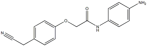 N-(4-aminophenyl)-2-[4-(cyanomethyl)phenoxy]acetamide 化学構造式