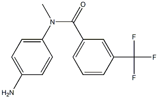 N-(4-aminophenyl)-N-methyl-3-(trifluoromethyl)benzamide 化学構造式