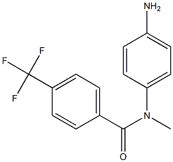 N-(4-aminophenyl)-N-methyl-4-(trifluoromethyl)benzamide,,结构式