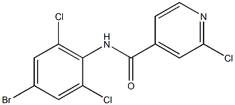 N-(4-bromo-2,6-dichlorophenyl)-2-chloropyridine-4-carboxamide 结构式