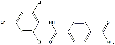 N-(4-bromo-2,6-dichlorophenyl)-4-carbamothioylbenzamide Structure