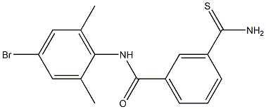 N-(4-bromo-2,6-dimethylphenyl)-3-carbamothioylbenzamide 结构式