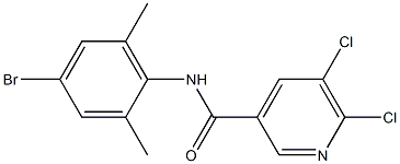 N-(4-bromo-2,6-dimethylphenyl)-5,6-dichloropyridine-3-carboxamide,,结构式