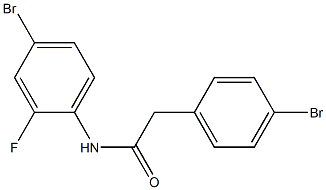 N-(4-bromo-2-fluorophenyl)-2-(4-bromophenyl)acetamide Structure