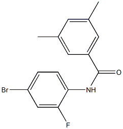 N-(4-bromo-2-fluorophenyl)-3,5-dimethylbenzamide 化学構造式