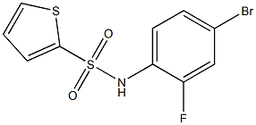 N-(4-bromo-2-fluorophenyl)thiophene-2-sulfonamide 化学構造式