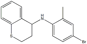 N-(4-bromo-2-methylphenyl)-3,4-dihydro-2H-1-benzothiopyran-4-amine,,结构式