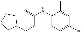N-(4-bromo-2-methylphenyl)-3-cyclopentylpropanamide Struktur