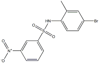 N-(4-bromo-2-methylphenyl)-3-nitrobenzene-1-sulfonamide Structure