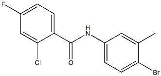 N-(4-bromo-3-methylphenyl)-2-chloro-4-fluorobenzamide Structure