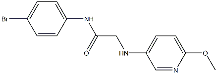 N-(4-bromophenyl)-2-[(6-methoxypyridin-3-yl)amino]acetamide 化学構造式